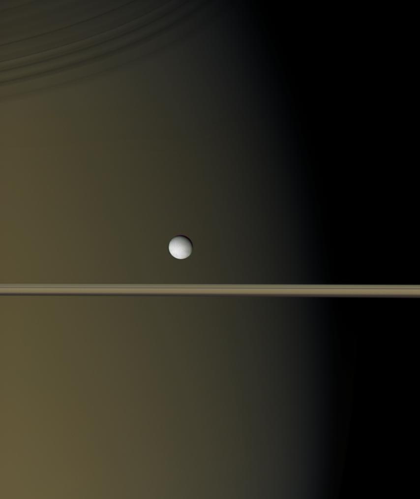 Enceladus Near Saturn