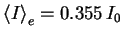 ${\langle I \rangle}_e=0.355\,I_0$