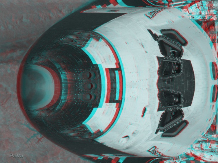 Discovery Orbiter Anaglyph