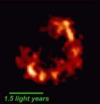 Остаток сверхновой в M82