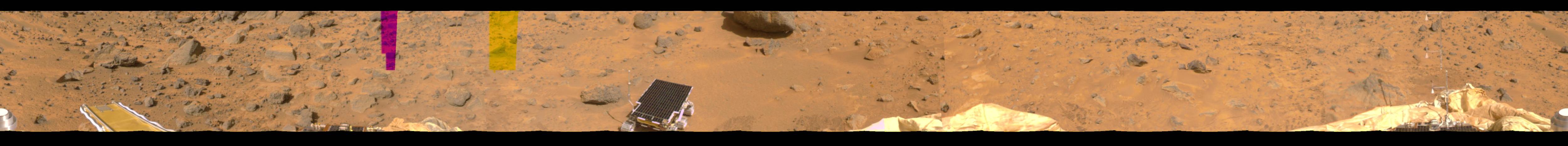 Chetvertyi den': cvetnaya panorama Marsa