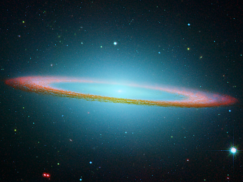 Galaktika Sombrero v infrakrasnom svete