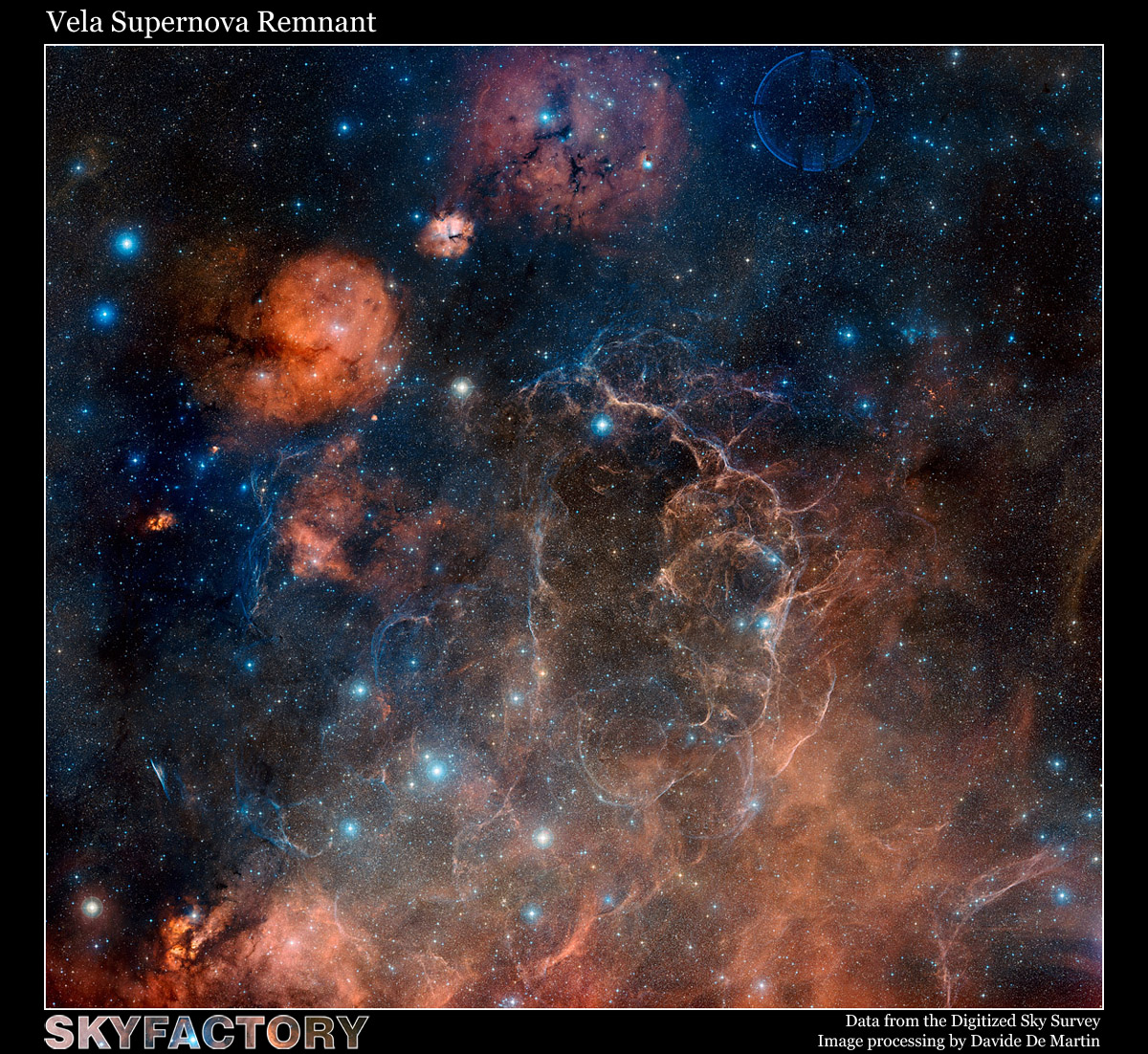 Vela Supernova Remnant in Visible Light