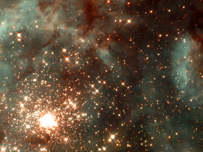 Star Cluster R136 Bursts Out