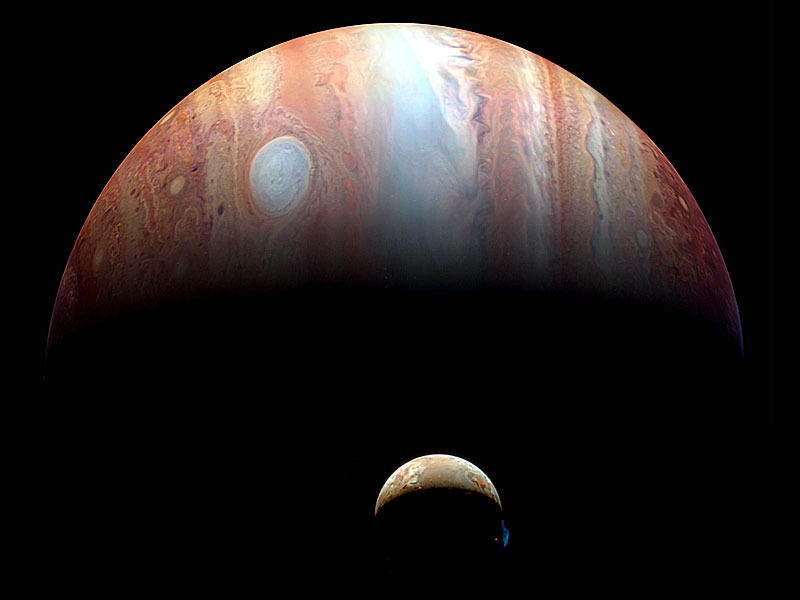Novye gorizonty Yupitera i Io