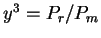 $ y^3=P_r/P_m$
