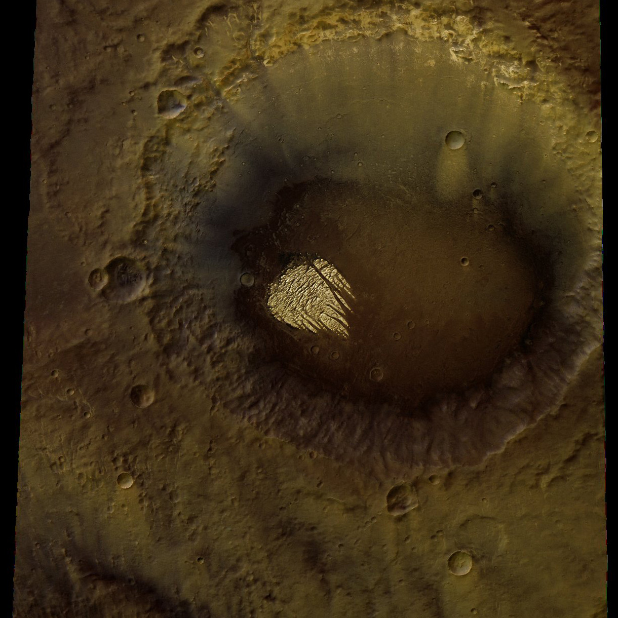 Zagadochnye belye "pal'cy" na Marse