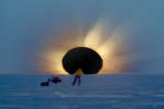 Полное солнечное затмение в Антарктиде