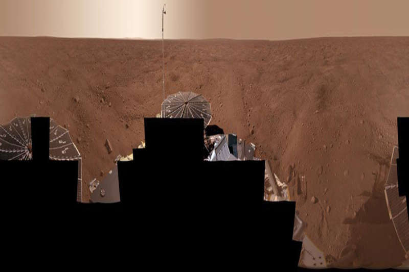 A Mars Panorama from the Phoenix Lander