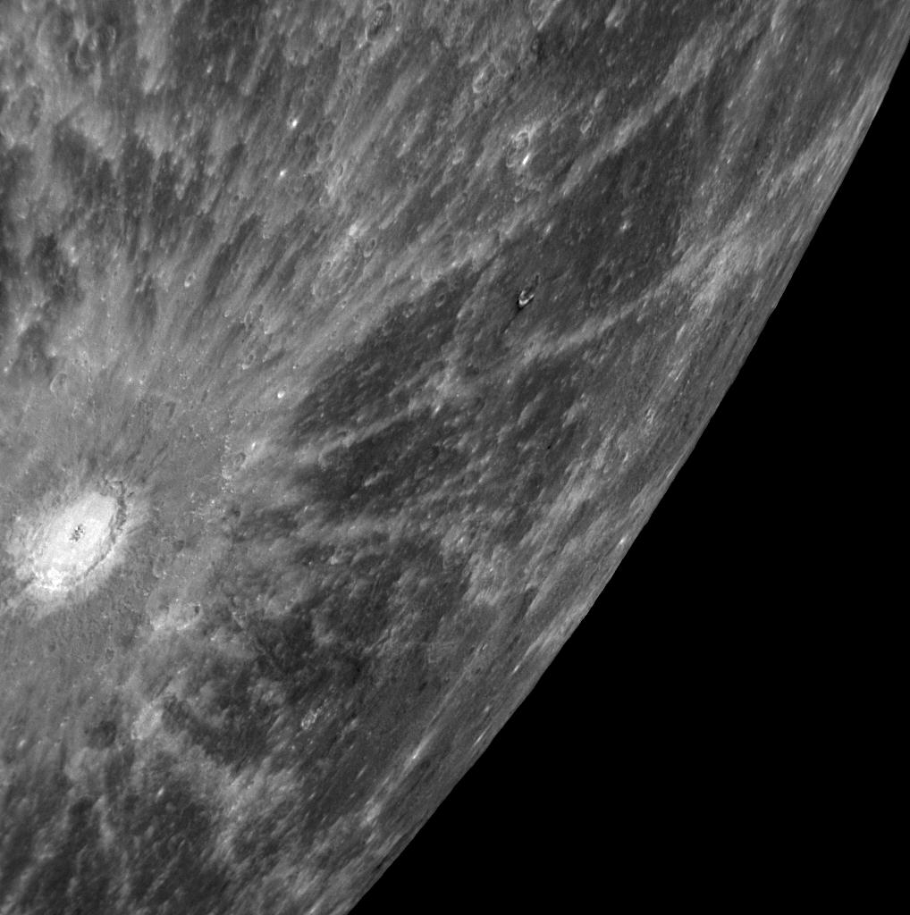 A Spectacular Rayed Crater on Mercury
