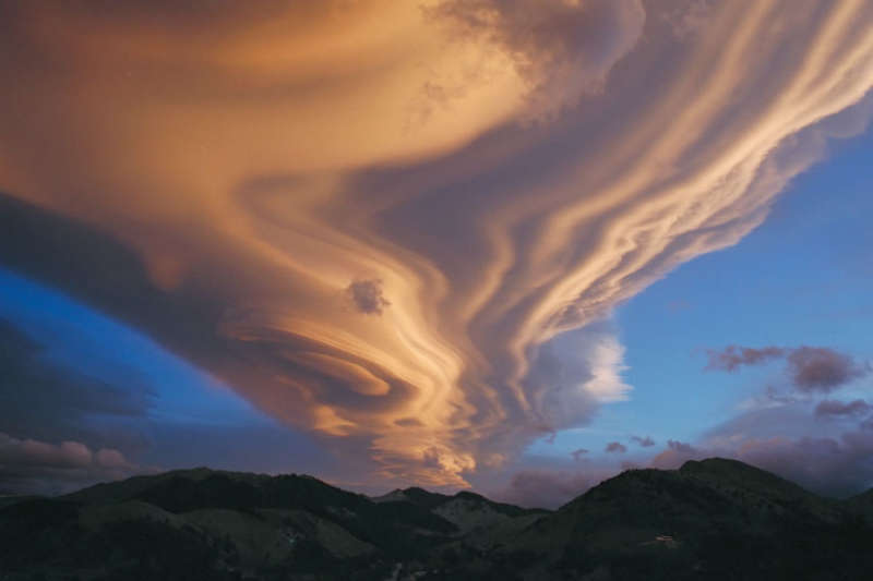 A Lenticular Cloud Over New Zealand