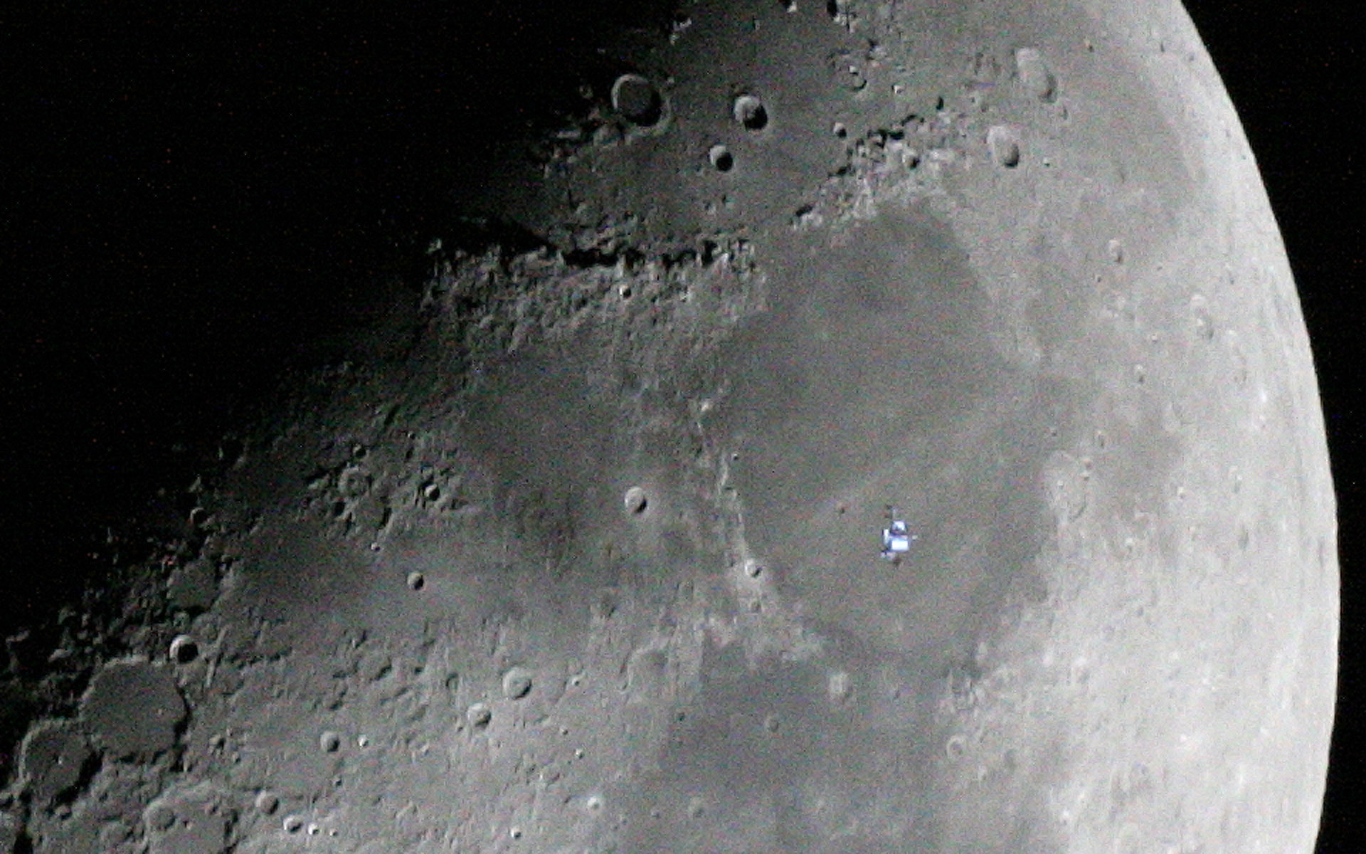 Space Station in the Moon