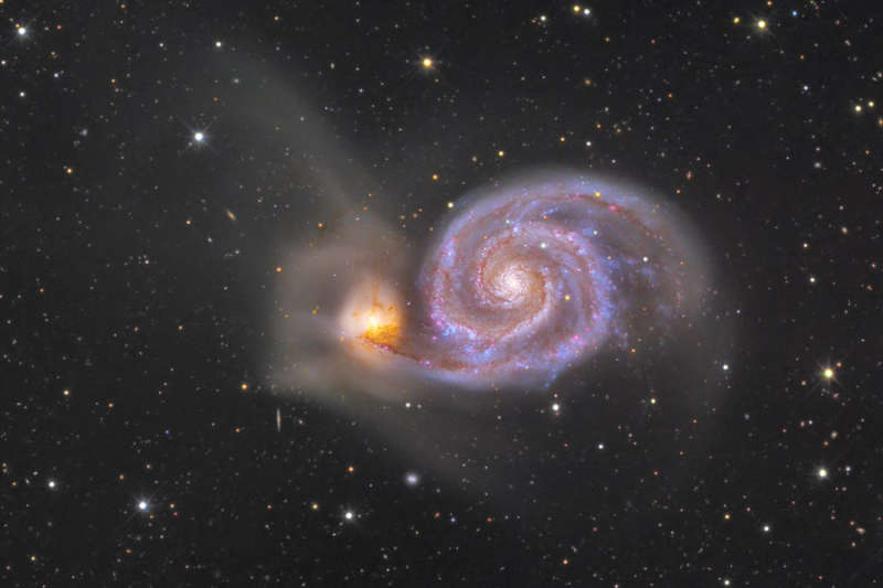 Глубокое изображение галактики Водоворот