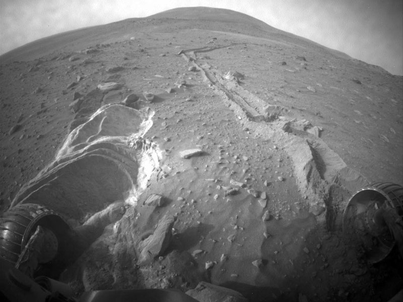 Spirit Encounters Soft Ground on Mars