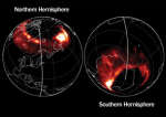 Полярные сияния в Северном и Южном полушариях не являются зеркальным отражением друг друга.