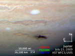 Шрам на Юпитере с телескопа им. Хаббла