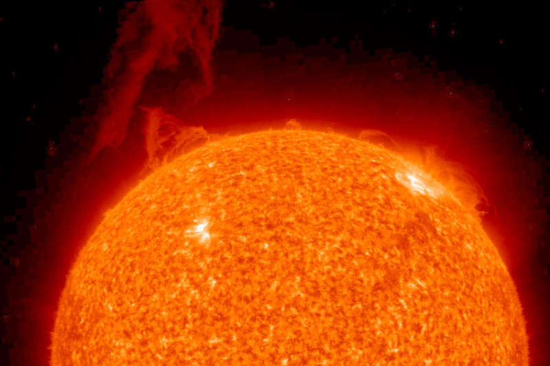 A Solar Prominence Erupts in STEREO