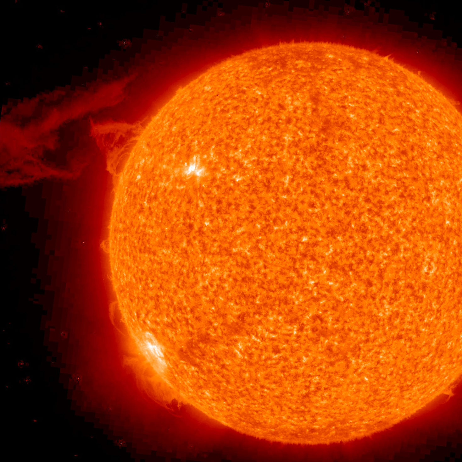 A Solar Prominence Erupts in STEREO