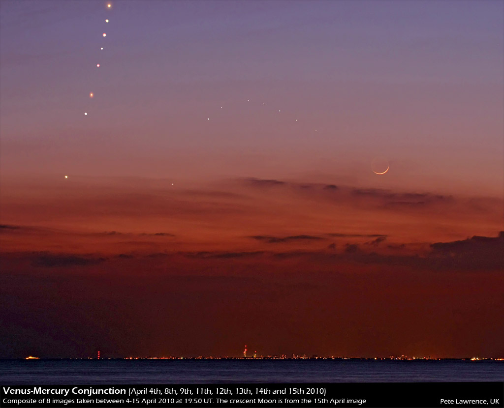 Venus, Mercury, and Moon