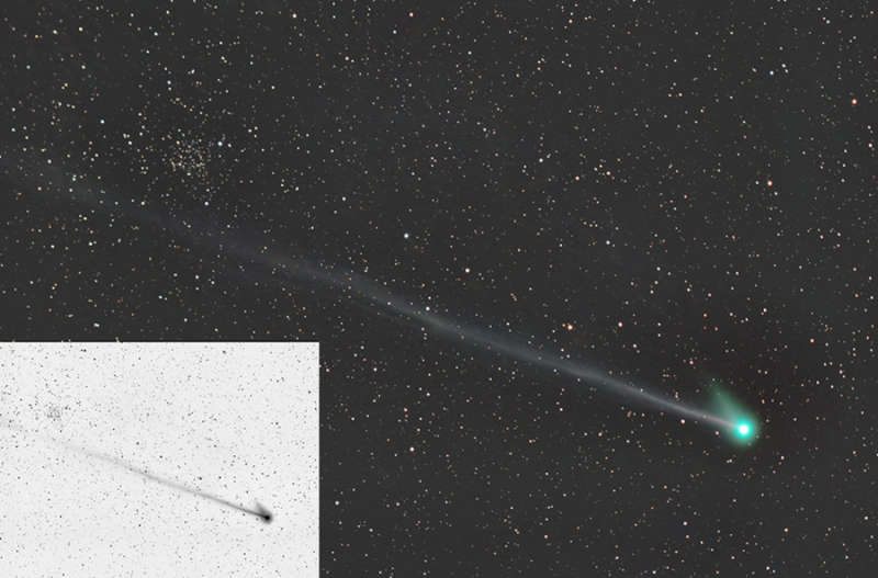 Kometa MakNota proletaet mimo skopleniya NGC 1245