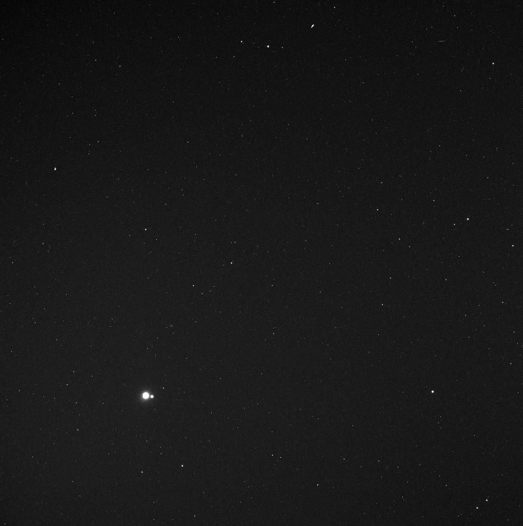 Earth and Moon from MESSENGER