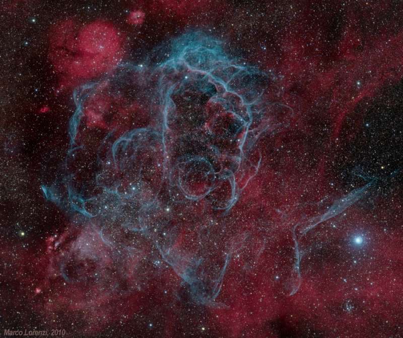 Остаток сверхновой в созвездии Паруса