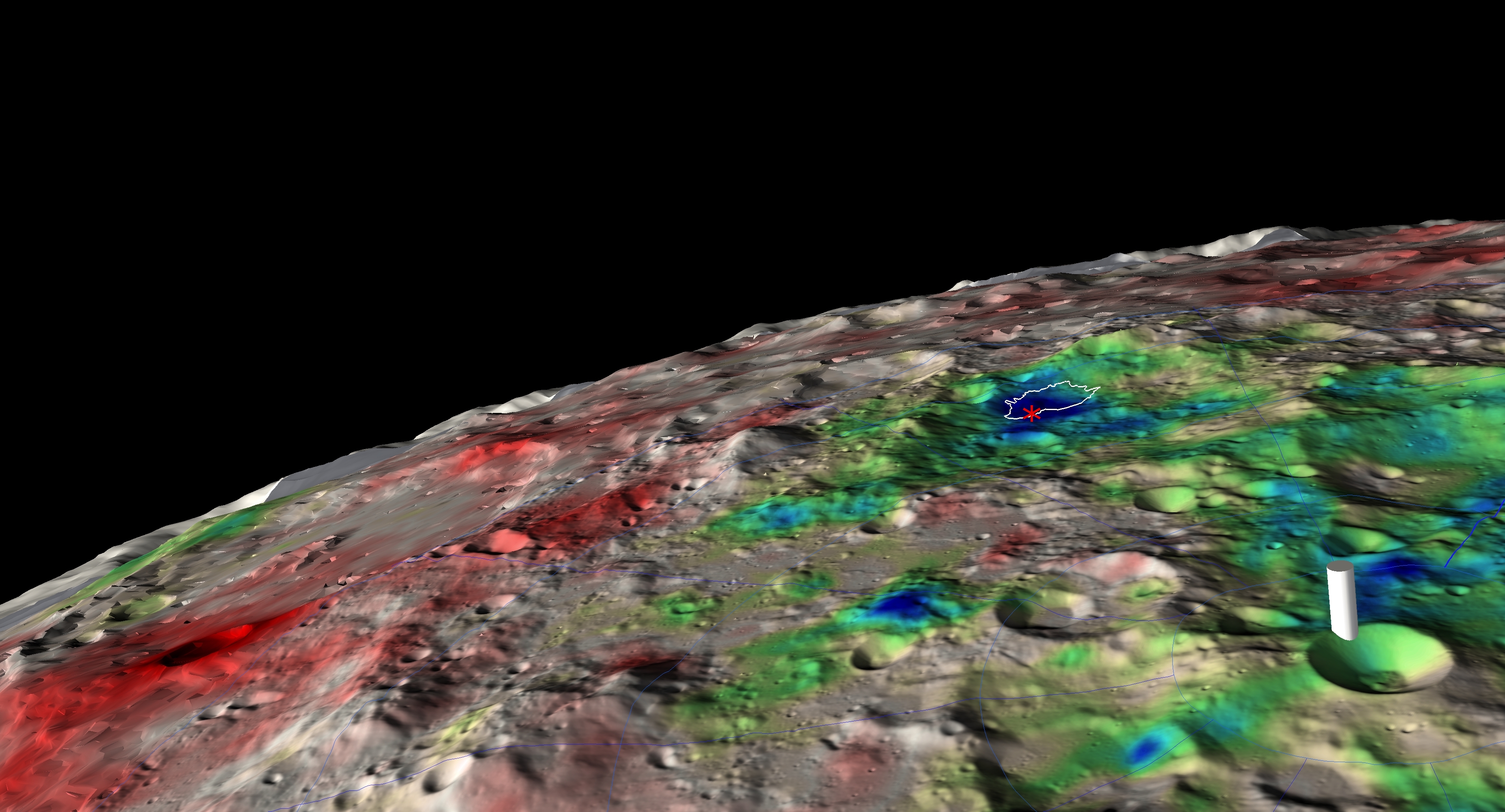 Water Ice Detected Beneath Moons Surface
