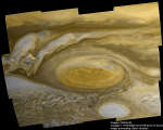 Большое Красное Пятно на Юпитере с борта корабля Вояджер-1