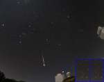 Метеор из потока Леонид над Тенерифе