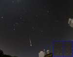 Meteor iz potoka Leonid nad Tenerife