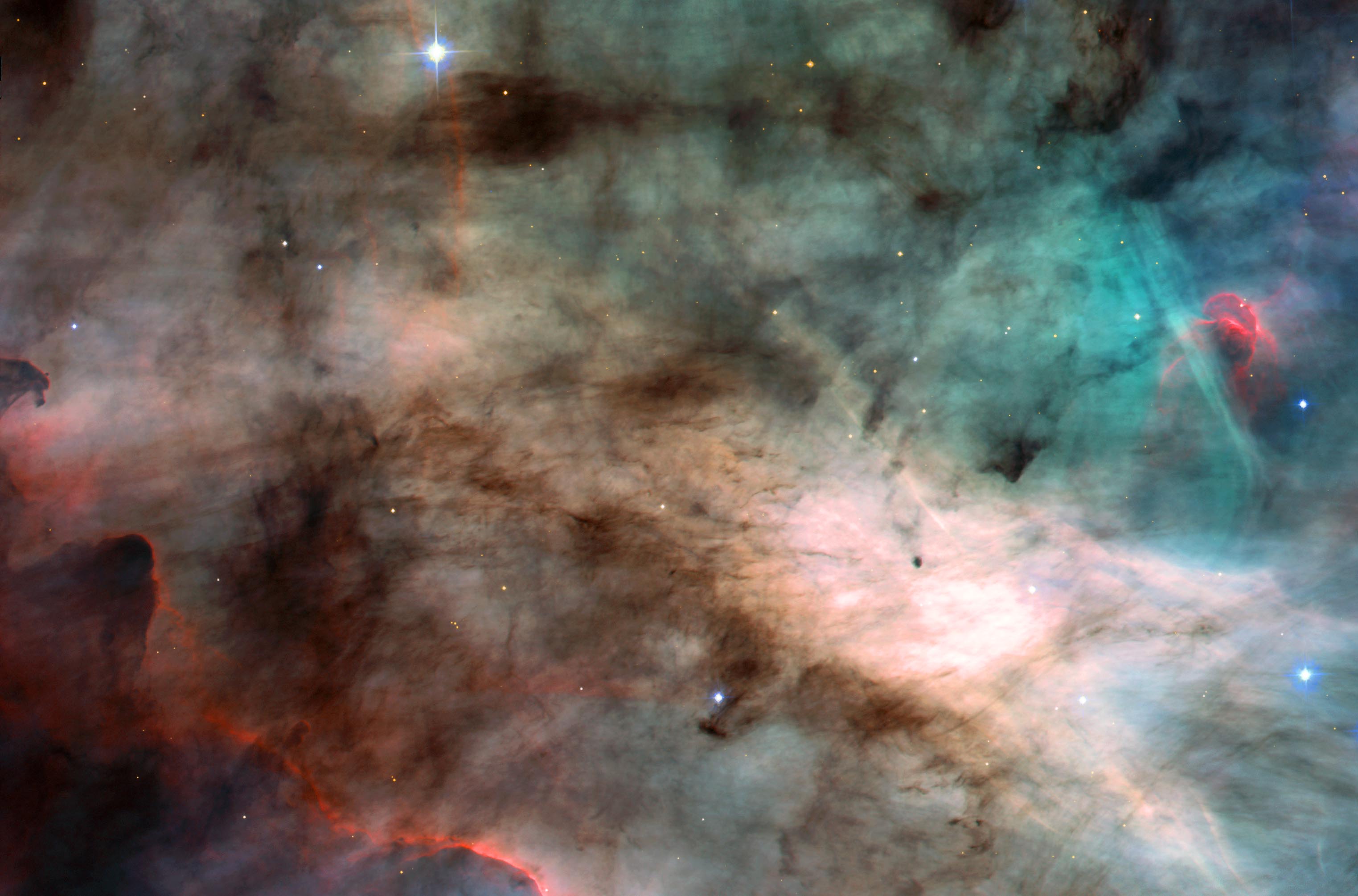 In the Center of the Omega Nebula