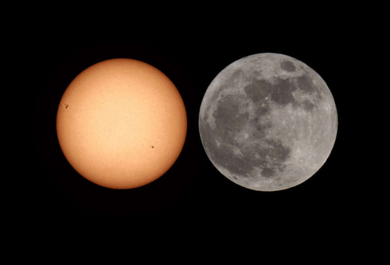 Sun vs  Super Moon