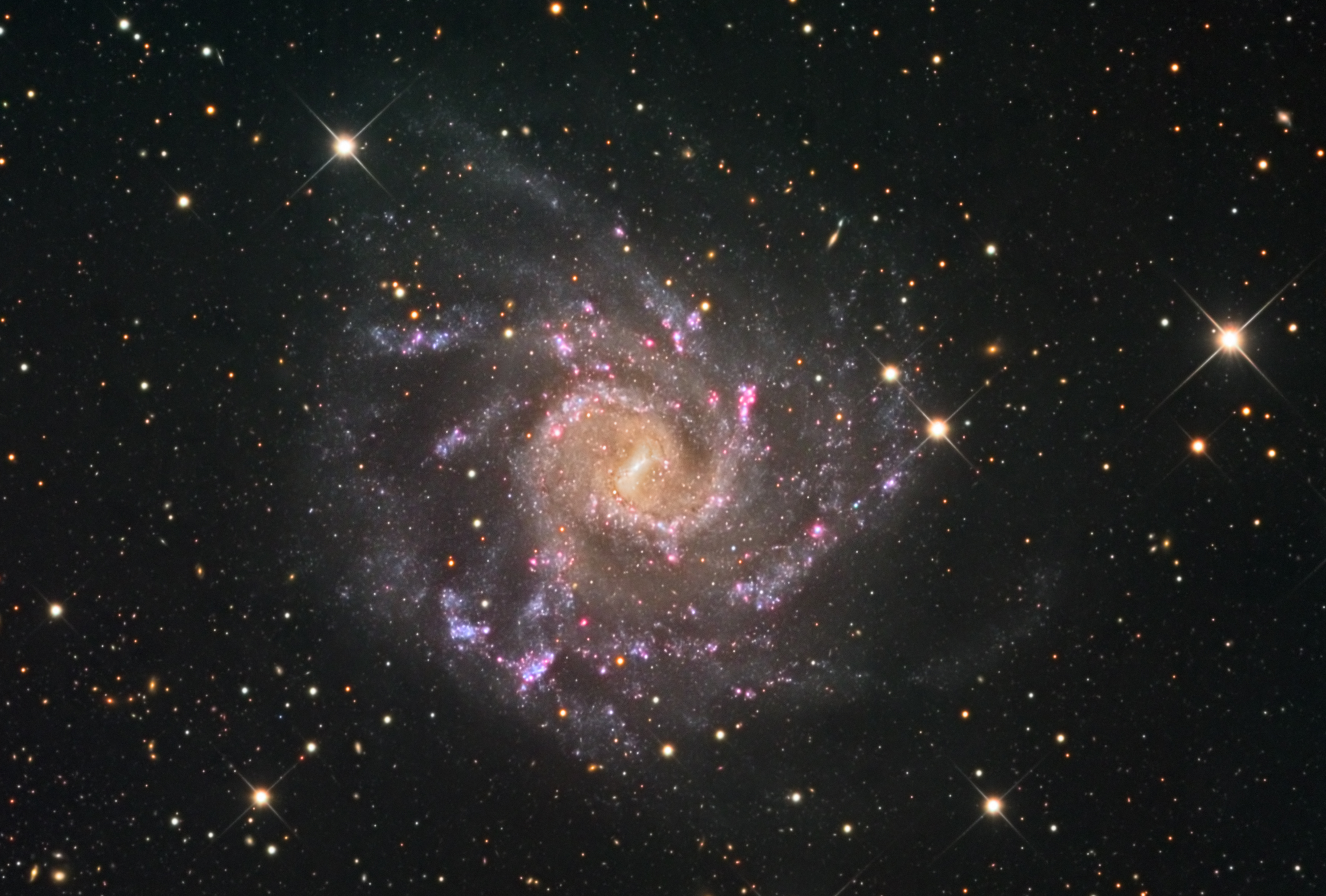 Velichestvennaya spiral'naya galaktika NGC 7424