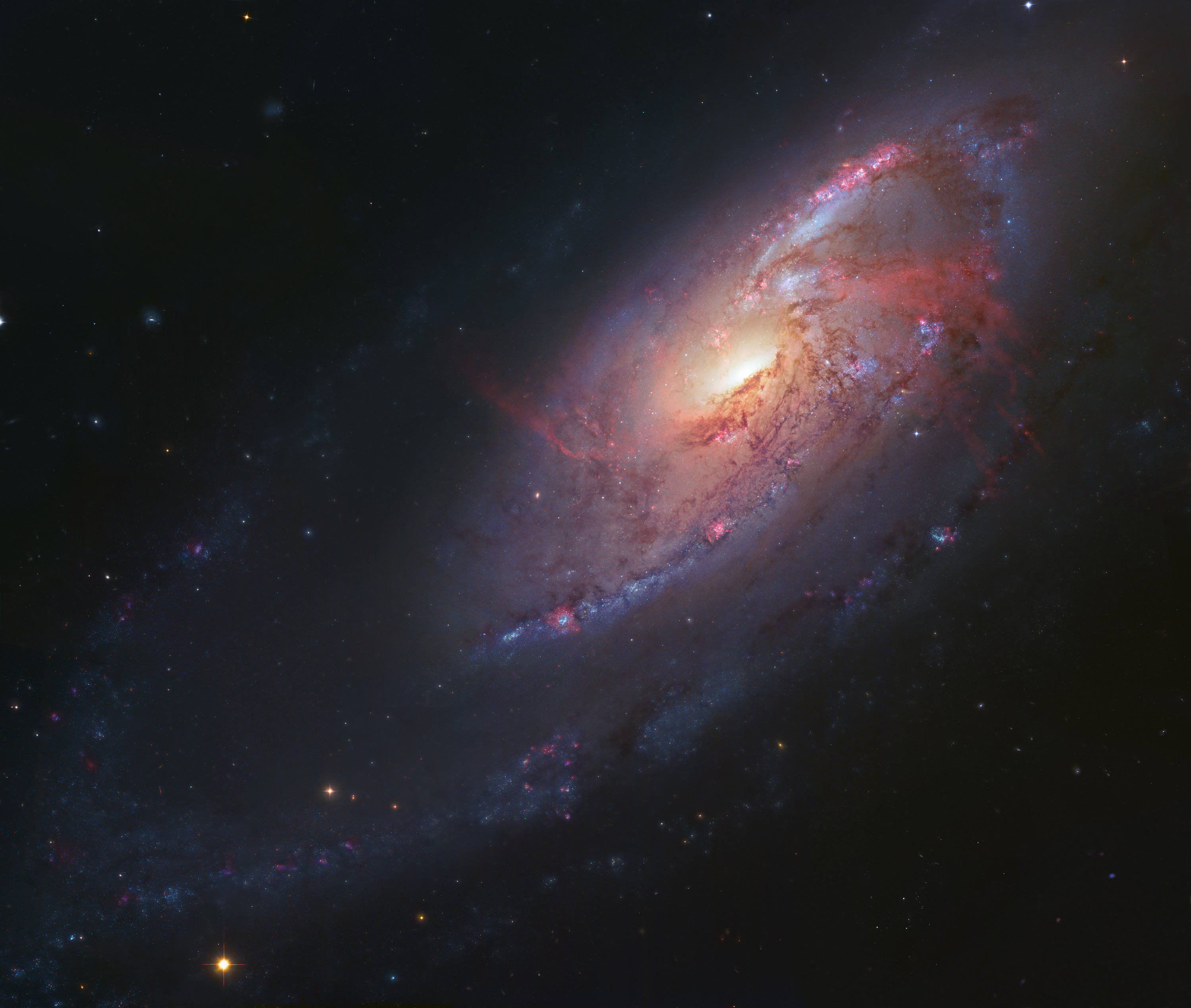 Ngc. Галактика м106. M 106 (Галактика). Спиральная Галактика m106. Мессье 106.
