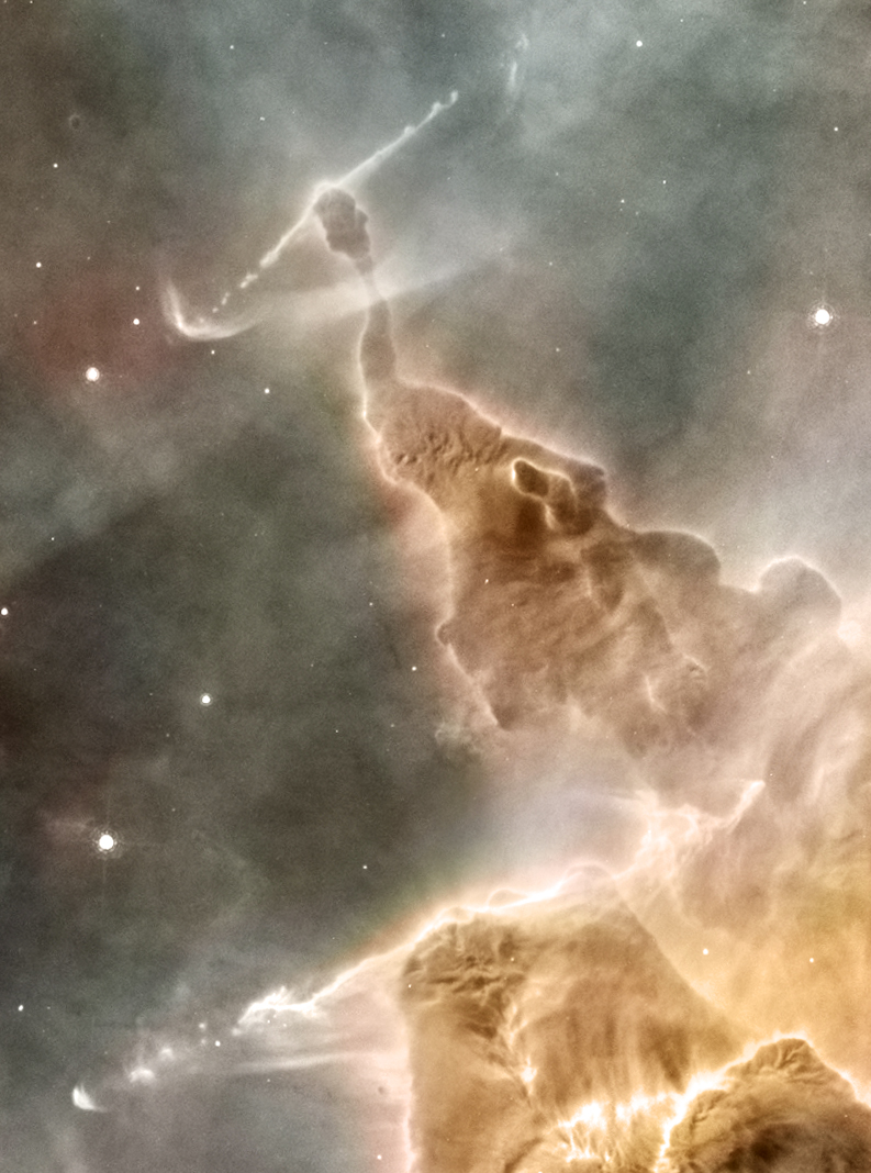 Dust Pillars of the Carina Nebula