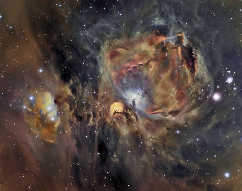 Orion Nebula in Oxygen, Hydrogen, and Sulfur