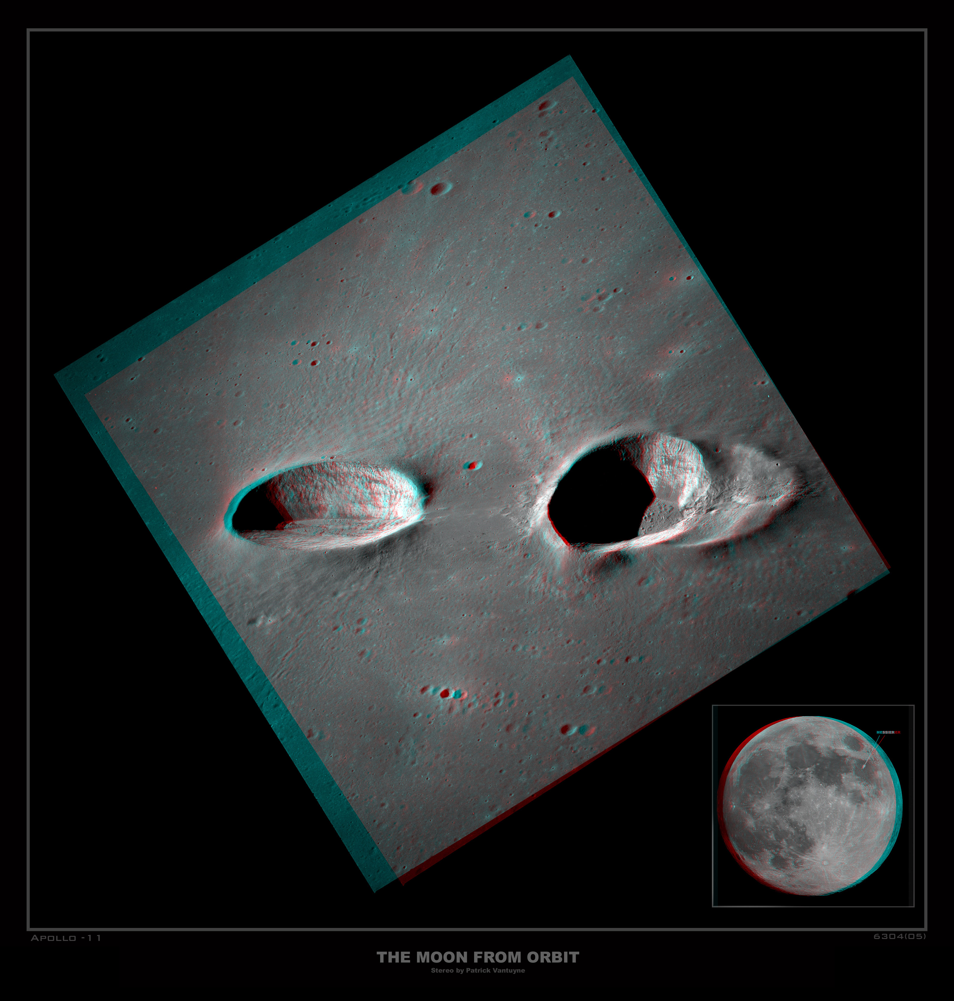 Messier Craters in Stereo