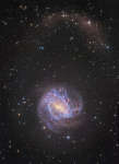 Звёздные потоки в M83