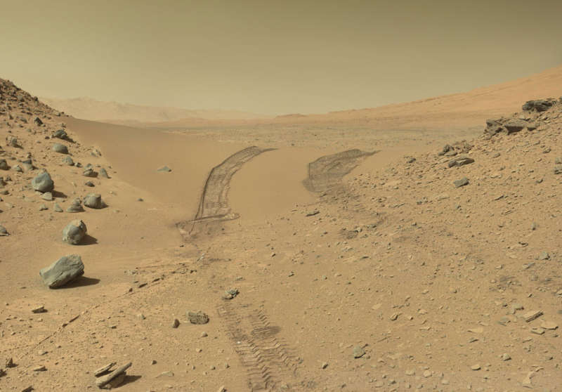 Crossing Dingo Gap on Mars