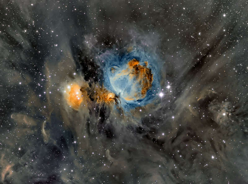 Orion Nebula in Surrounding Dust