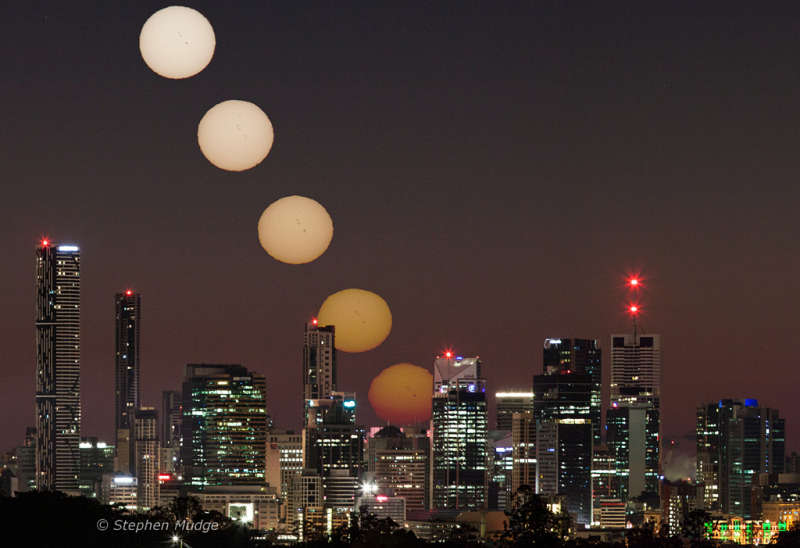Spotty Sunrise over Brisbane