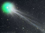 Сложная структура ионного хвоста кометы Лавджоя