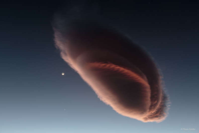 Lenticular Cloud, Moon, Mars, Venus