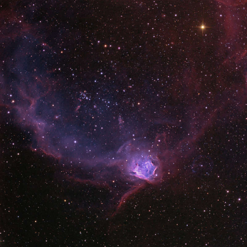 NGC 602 v tumannosti Letuchii Drakon