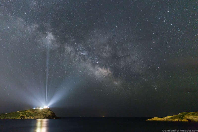 The Milky Way over the Temple of Poseidon