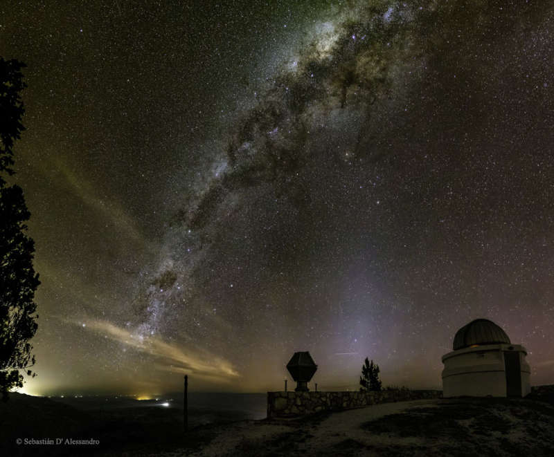 Milky Way over Bosque Alegre Station in Argentina