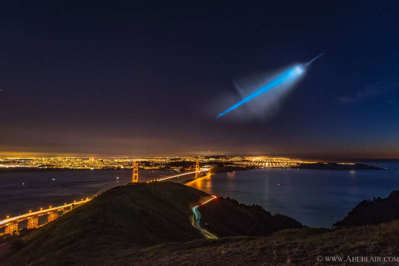 An Unexpected Rocket Plume over San Francisco