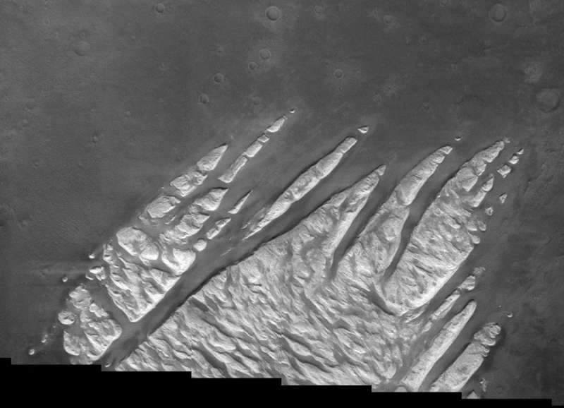 White Rock Fingers on Mars