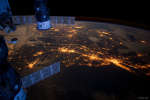 Вид на Северо-восточный мегаполис США из космоса