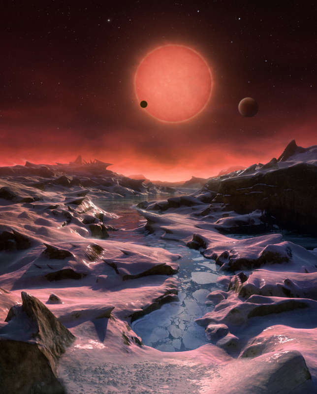 Три мира в системе TRAPPIST 1